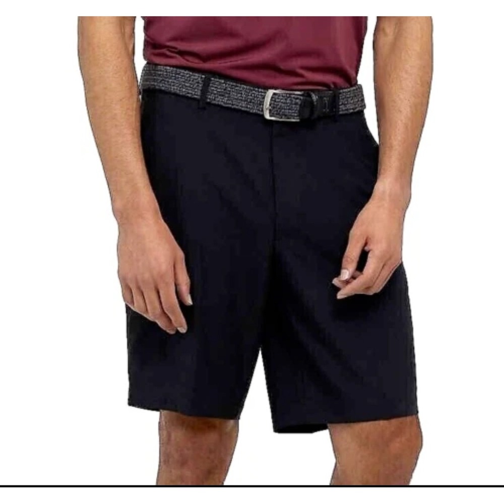 Greg Norman‎ Performance Golf Shorts Men's Size 40 Black Flat Front Zip Pocket